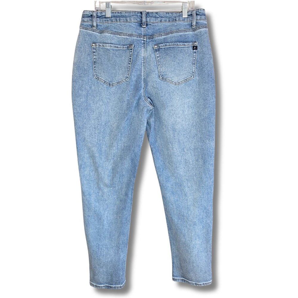 Maurices Light Blue High Rise Patchwork Jeans - Picture 2 of 7
